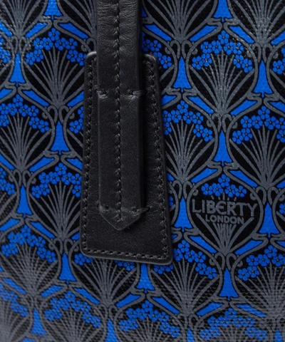 Shop Liberty London Iphis Little Marlborough Tote Bag In Dk Blue