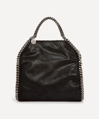 Shop Stella Mccartney Falabella Mini Faux Leather Tote Bag In Black