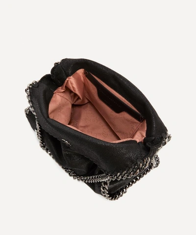 Shop Stella Mccartney Falabella Mini Faux Leather Tote Bag In Black