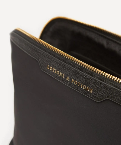 Anya Hindmarch Lotions And Potions Recycled Nylon Pouch In Black