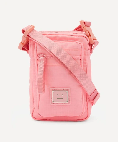 Shop Acne Studios Logo Plaque Pocket Bag In Bright Pink