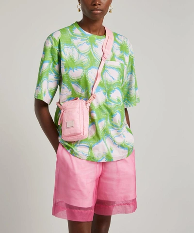 Shop Acne Studios Logo Plaque Pocket Bag In Bright Pink
