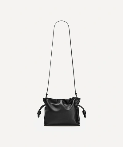 Shop Loewe Mini Flamenco Leather Clutch Bag In Black