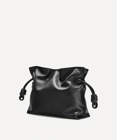 Shop Loewe Mini Flamenco Leather Clutch Bag In Black