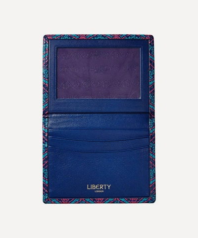 Shop Liberty London Iphis Travel Card Holder In Blue