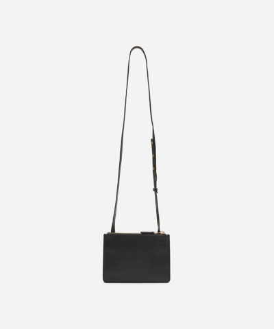 Shop The Uniform Leather Duo Cross-body Bag In Black