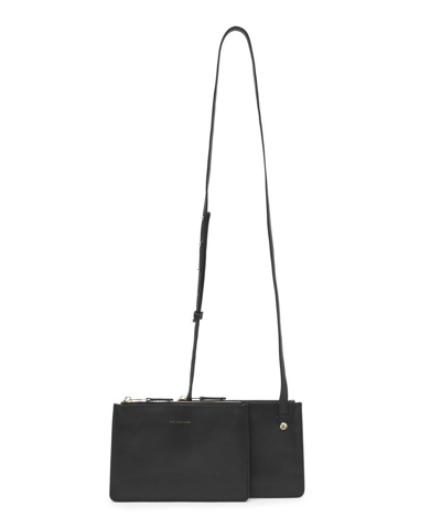 Shop The Uniform Leather Duo Cross-body Bag In Black