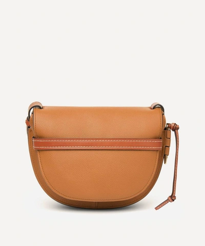 Loewe Gate Small Color Block Leather Bag In Light Caramel/pecan
