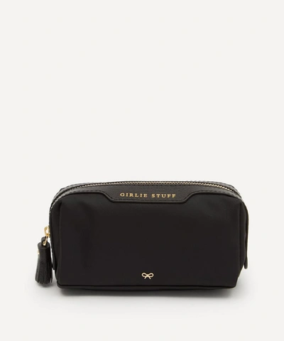 Shop Anya Hindmarch Girlie Stuff Recycled Nylon Pouch In Black