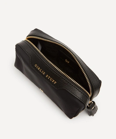 Shop Anya Hindmarch Girlie Stuff Recycled Nylon Pouch In Black