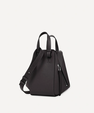 Shop Loewe Small Hammock Leather Bag In Black