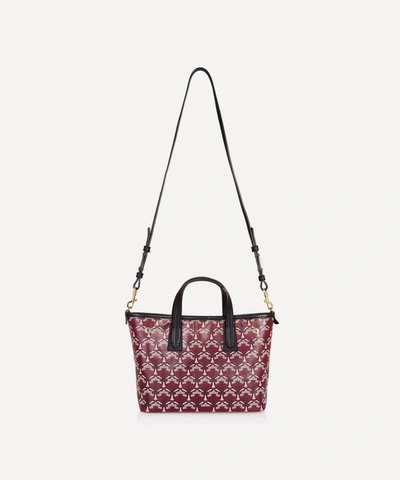 Shop Liberty London Iphis Mini Marlborough Cross-body Tote Bag In Burgundy