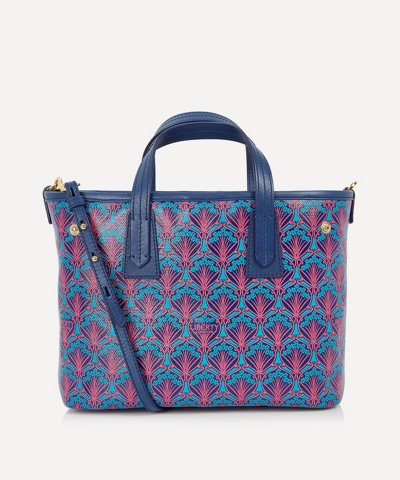 Shop Liberty London Iphis Mini Marlborough Cross-body Tote Bag In Navy