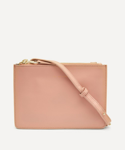 Shop The Uniform Leather Duo Cross-body Bag In Cameo