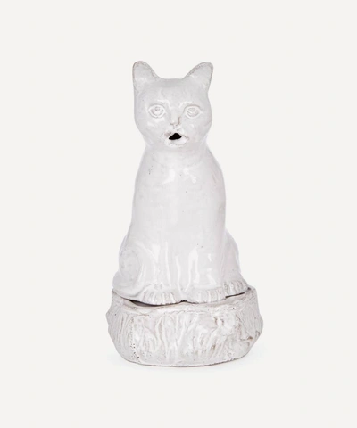 Shop Astier De Villatte Setsuko Cat Glazed Terracotta Incense Holder In Assorted