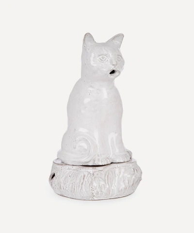 Shop Astier De Villatte Setsuko Cat Glazed Terracotta Incense Holder In Assorted