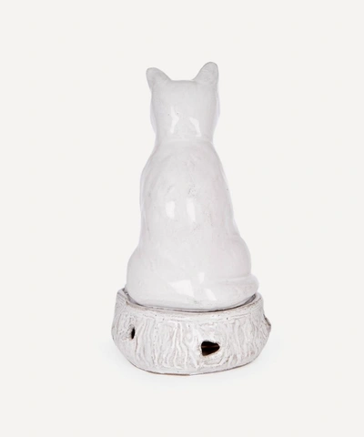 Shop Astier De Villatte Setsuko Cat Glazed Terracotta Incense Holder In Assorted