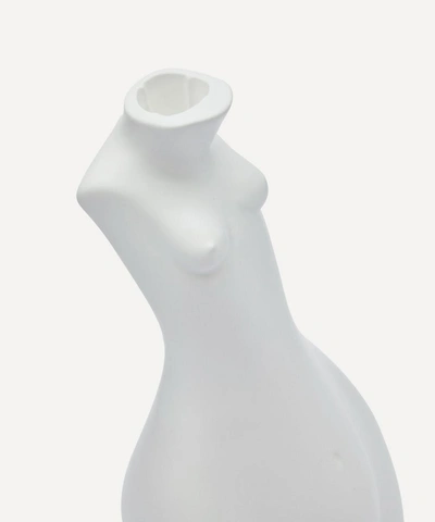 Shop Anissa Kermiche Matte Tit For Tat Tall Body Candlestick In White