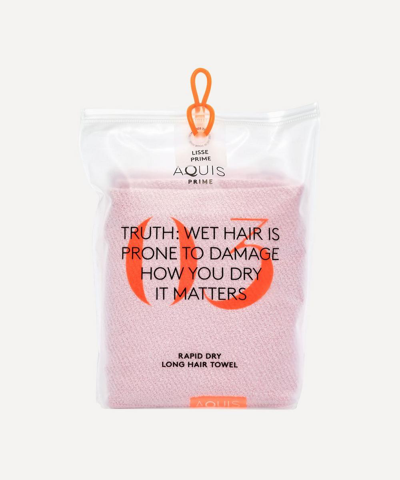 Shop Aquis Lisse Luxe Hair Towel In Desert Rose