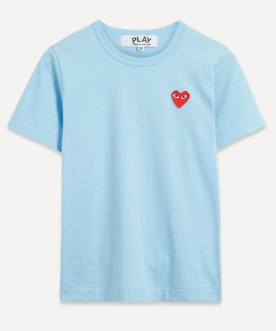 Shop Comme Des Garçons Play Women's Short-sleeve T-shirt In Blue