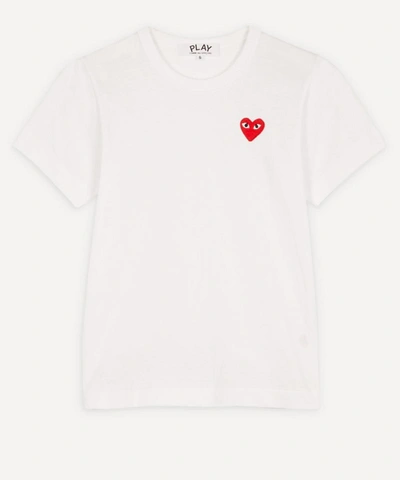 Shop Comme Des Garçons Play Women's Short-sleeve T-shirt In White
