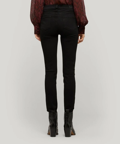 Paige Cindy Straight-leg High-rise Stretch-denim Jeans In Black