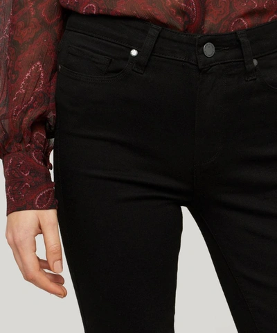 Paige Cindy Straight-leg High-rise Stretch-denim Jeans In Black
