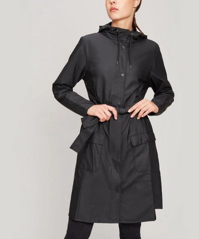 Shop Rains Curved Jacket In Black