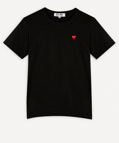 Shop Comme Des Garçons Play Small Heart T-shirt In Black