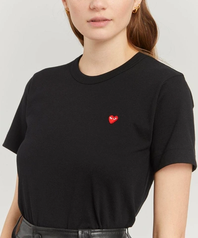Shop Comme Des Garçons Play Small Heart T-shirt In Black