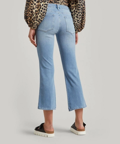 Shop Frame Le Crop Mini Boot Double Needle Jeans In Tropic