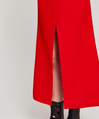 Shop A.w.a.k.e. Slash Front A-line Midi-skirt In Red