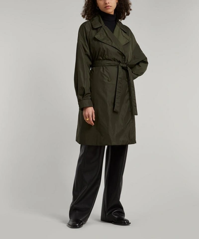 Shop Moncler Meboula Trench Coat In Green