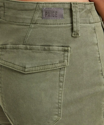 Shop Paige Women's Mayslie Cotton Twill Joggers In Vintage Ivy Green