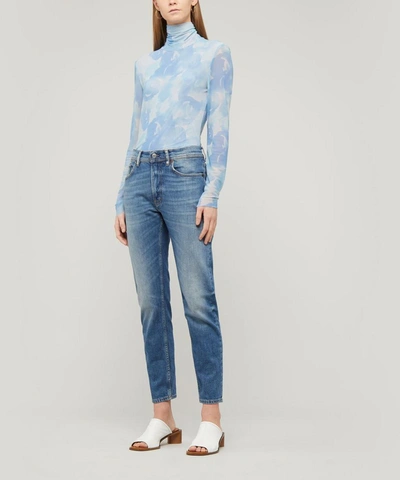 Shop Acne Studios Melk Slim Tapered-fit Jeans In Mid Blue