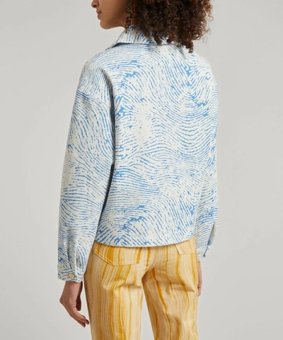 Shop Paloma Wool Hache Boxy Cotton Jacket In Blue