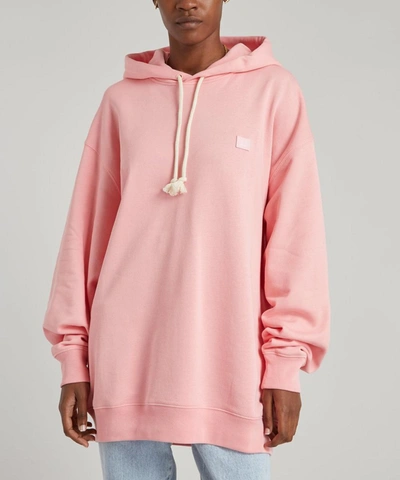 Shop Acne Studios Face Hooded Sweatshirt In Blush Pink