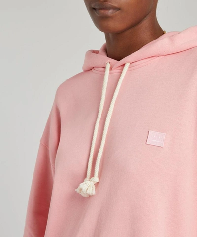 Shop Acne Studios Face Hooded Sweatshirt In Blush Pink