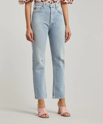 Shop Agolde 90s Pinch Waist Straight-leg Jeans In Flashback