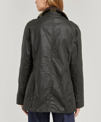 Barbour Beadnell Wax Two-pocket Jacket In Sage