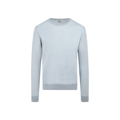 Shop Lanvin Crew Neck Jumper Sweater In Blue