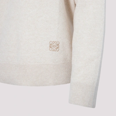 Shop Loewe Oversize Sweater In Nude &amp; Neutrals