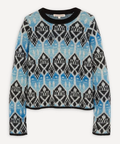 Shop Alexa Chung Shrunken Mohair-blend Jumper In Multi