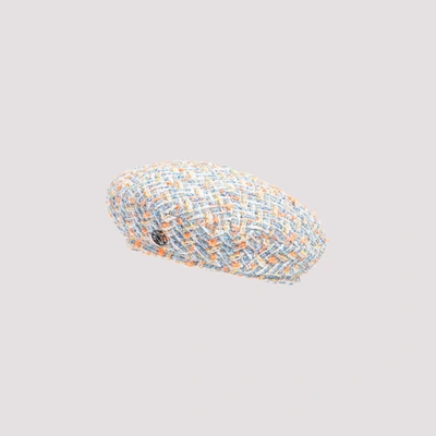 Shop Maison Michel Tweed Hat In Multicolour