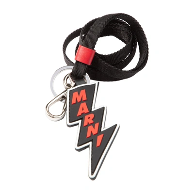 Shop Marni Keychain Necklace In Black