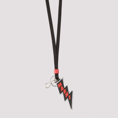 Shop Marni Keychain Necklace In Black