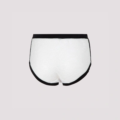 Shop Miu Miu Lace Brief Underwear In White