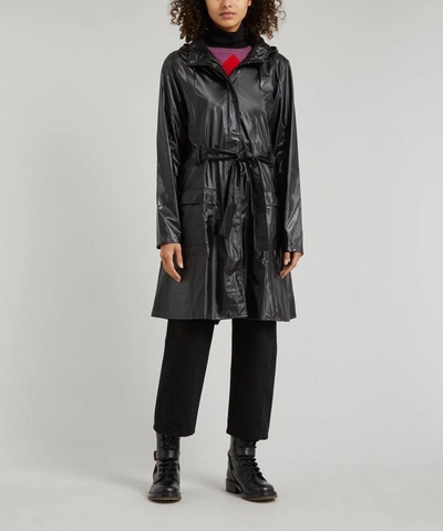 Shop Rains Curved Jacket In Black