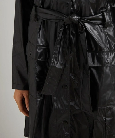 Shop Rains Curved Jacket In Black