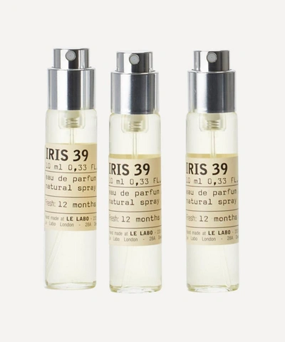 Shop Le Labo Iris 39 Eau De Parfum Travel Tube Refills 3 X 10ml In White